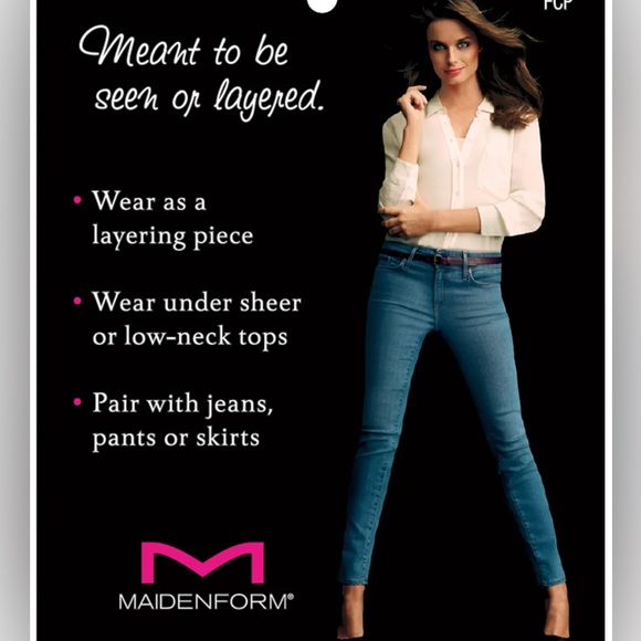 MAIDENFORM Comfort Devotion black firm control layering shaping tank top NWT - Picture 2 of 10